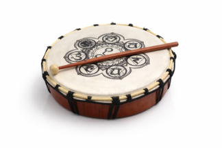 Tambour chamanique Chakra 25 cm + baguettes